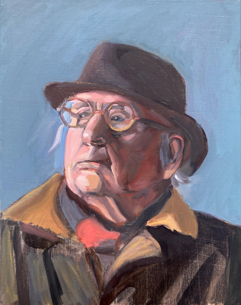 Portrait of the Artist's Father, 50 x 40 cm, Oil on Lenen, 2023 Portrait of the Artist's Father, 50 x 40 cm, Oil on Lenen, 2023